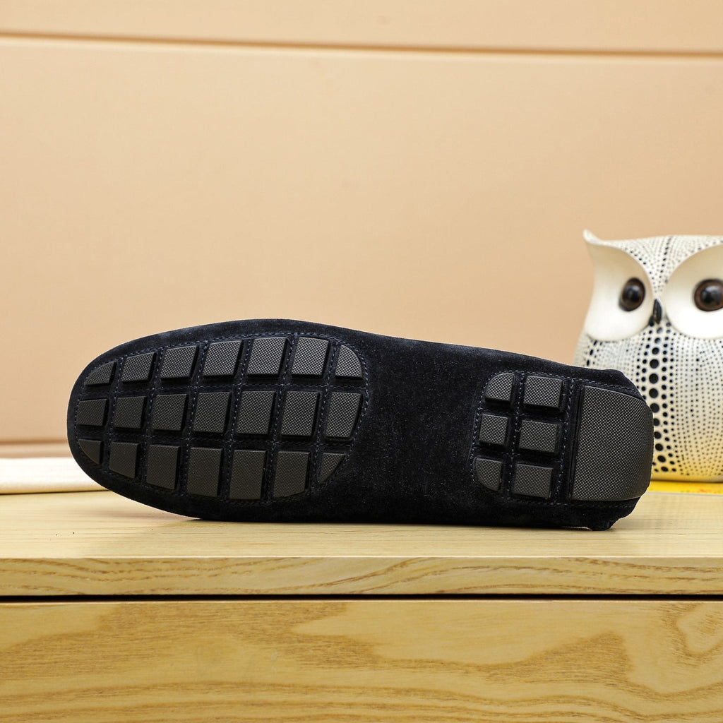 Louis Vuitton Embossed Driving Loafers — side