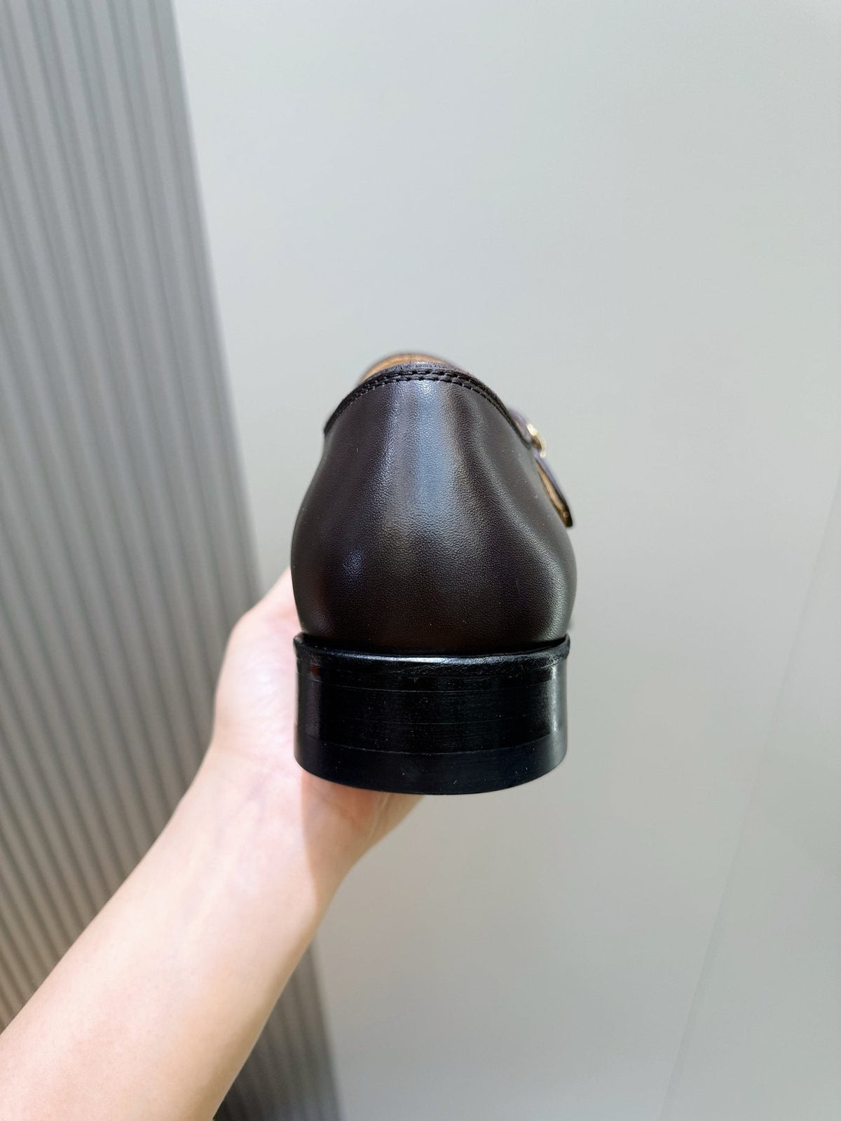Loro Piana Suede Buckle Loafers — back