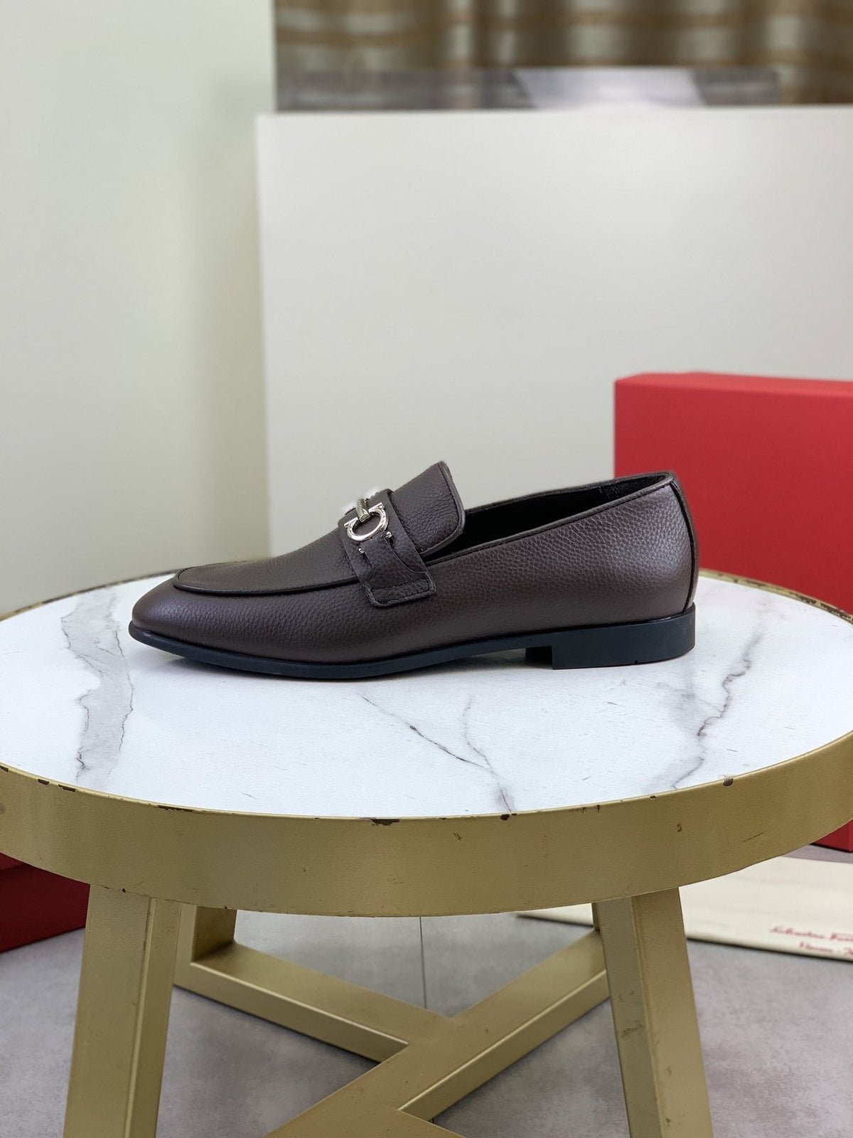 Salvatore Ferragamo Textured Bit Loafers — side
